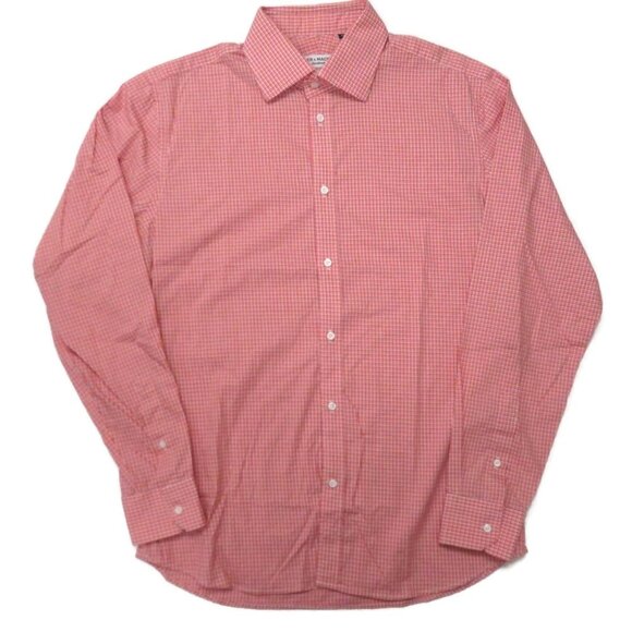 Spier & Mackay Button Up Shirt Mens 16.5 Handmade Slim Check Long Sleeve - Picture 1 of 4